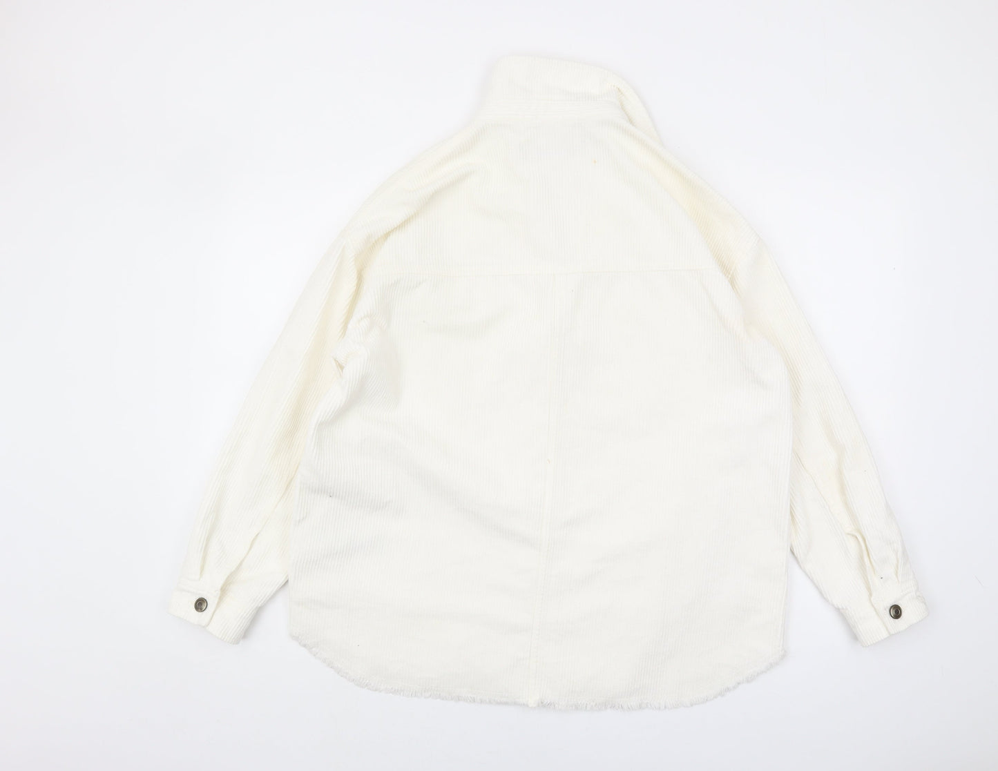 Zara Women's Ivory Corduroy Jacket S Casual
