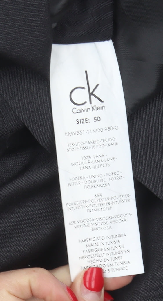Calvin Klein Men's Black Wool Blazer Size UK 40