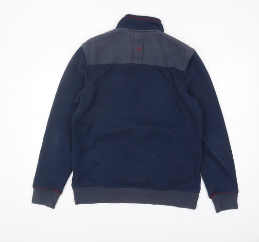 White Stuff Men's Blue Fleece Zip Sweatshirt S