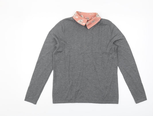 Laura Ashley Grey Women's Long Sleeve Knit Jumper