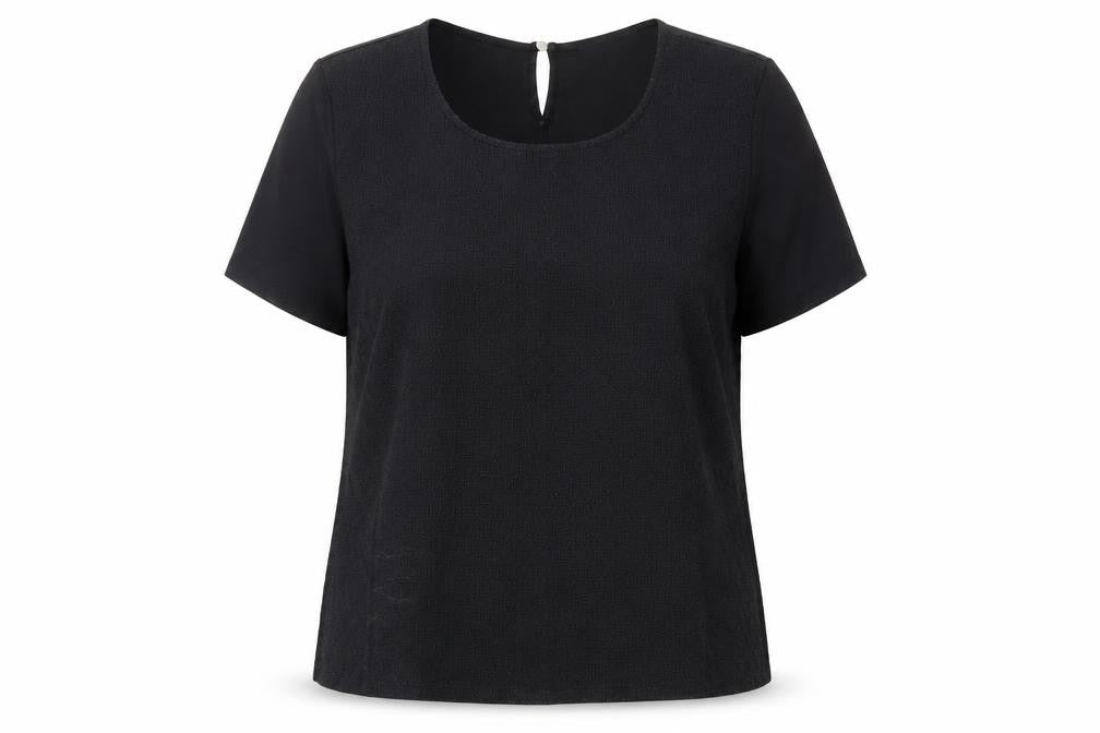 Womens UK Size 14 Laura Ashley Black Polyester Blend Blouse
