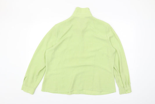 Eastex Women's Green Button-Up Shirt, Size 16