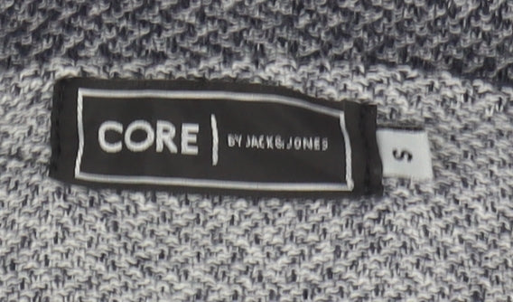 Jack & Jones Men's Grey Knit T-Shirt, Size S, Long Sleeve