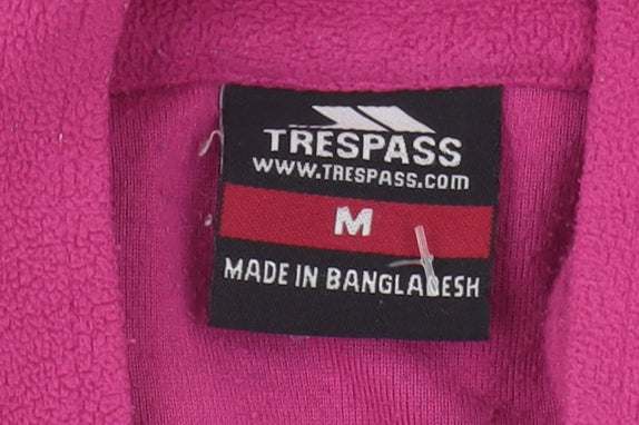 Trespass Pink Fleece Sweatshirt M Lightweight Zip
