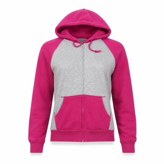 Womens UK XS Regular Nike Multicoloured Full Zip Hoodie