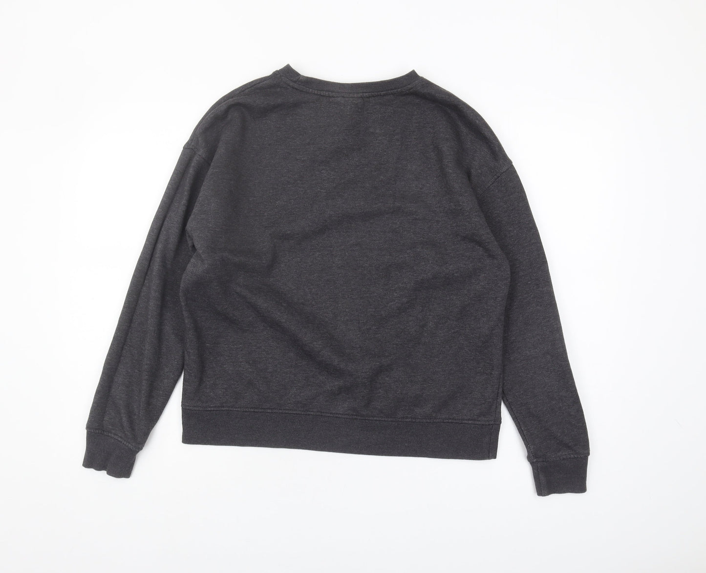 Unisex Adults UK 12 Regular The Simpsons Grey Pullover Sweatshirt