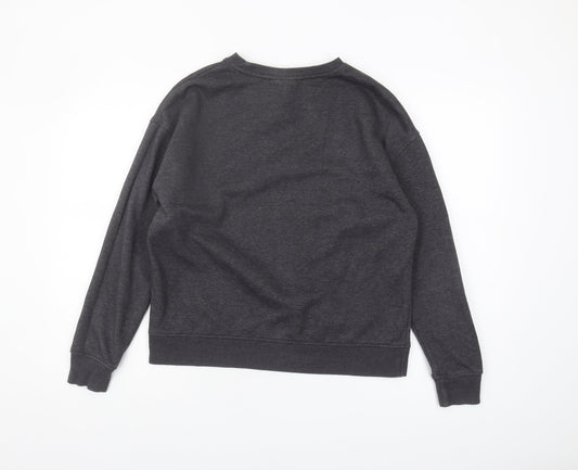 Unisex Adults UK 12 Regular The Simpsons Grey Pullover Sweatshirt