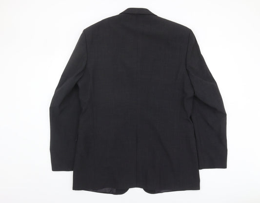 Moss Men's Grey Wool Blazer Jacket 42L Formal