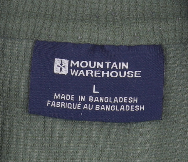 Mountain Warehouse Men's Green Fleece Pullover Sweatshirt Large