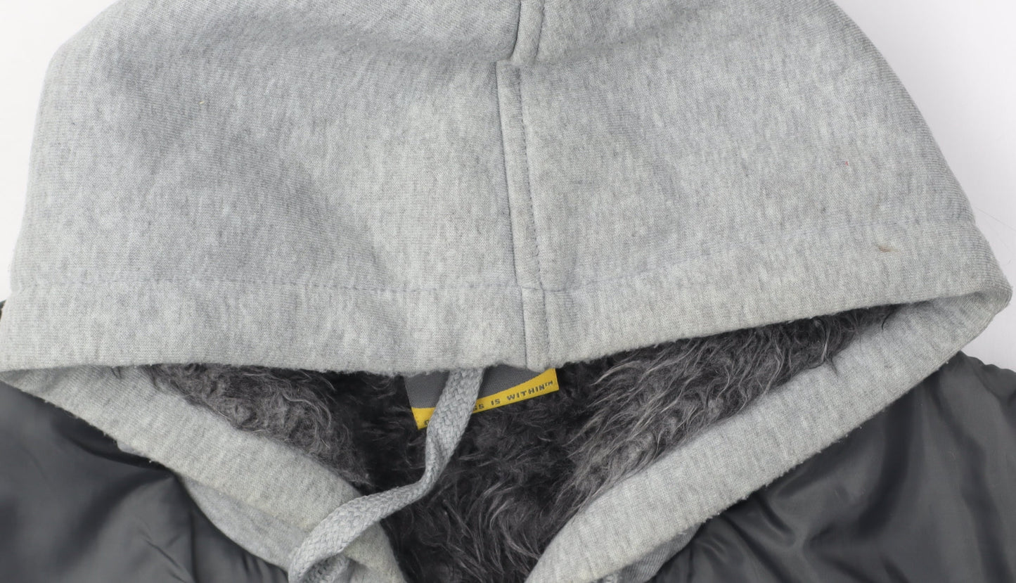 Everlast Men's Grey XL Bomber Jacket with Hood