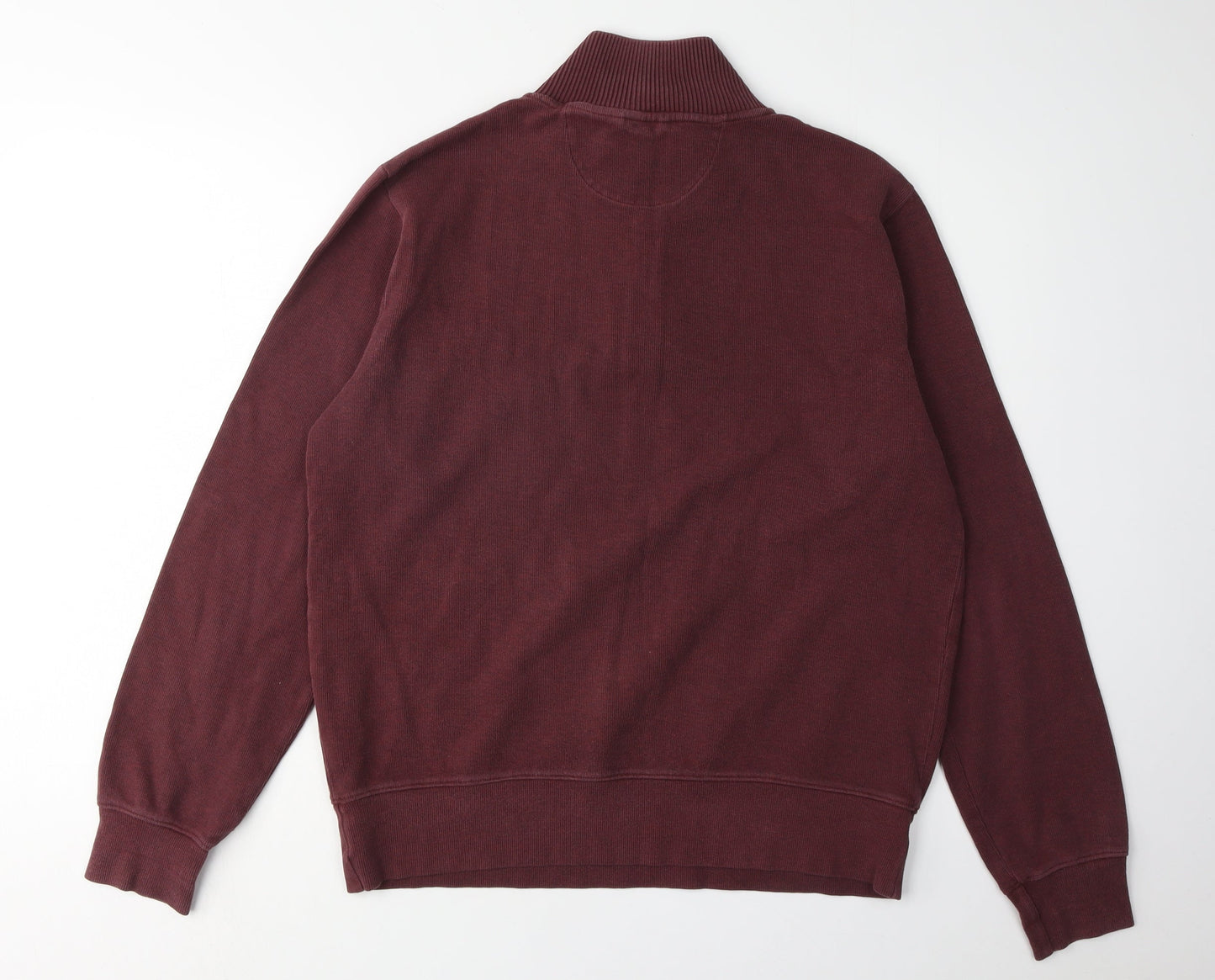 Gant Men's Red Cotton Mock Neck Pullover Sweatshirt M