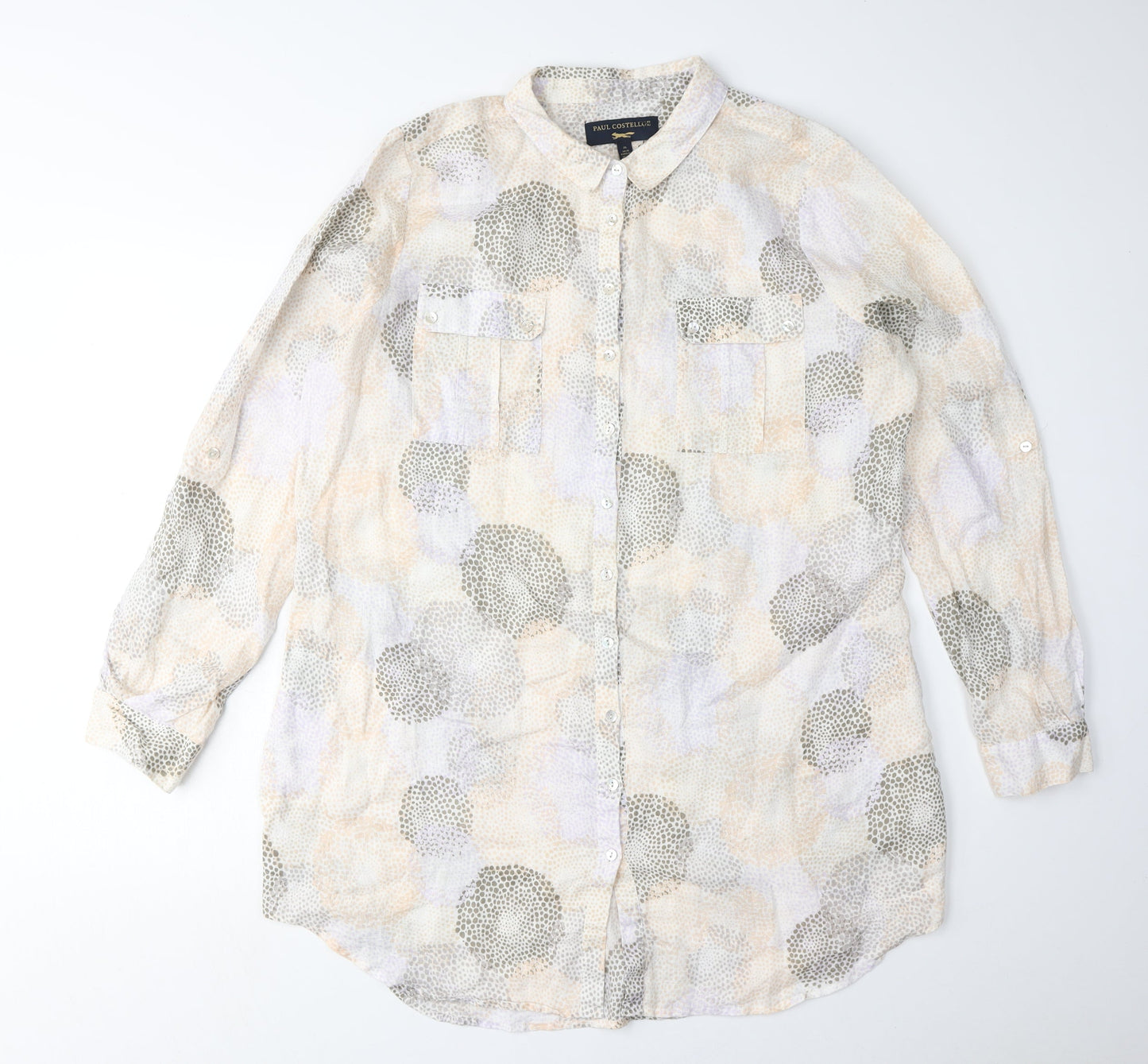Paul Costelloe Men's XL Multicoloured Linen Shirt