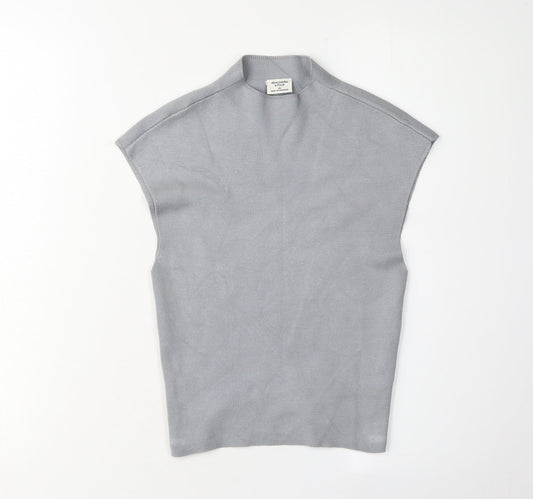 Abercrombie & Fitch Grey Sleeveless Mock Neck Top XS