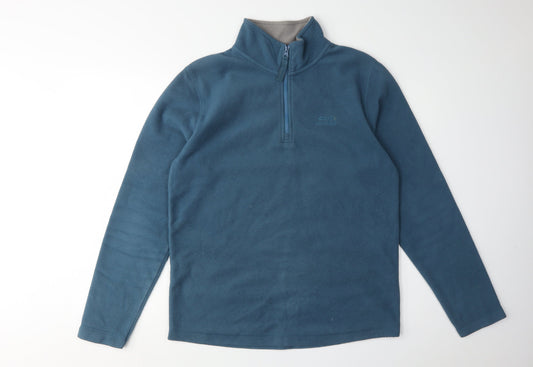 Weird Fish Men's Blue Sweatshirt M - Logo Fleece 1/4 Zip Top