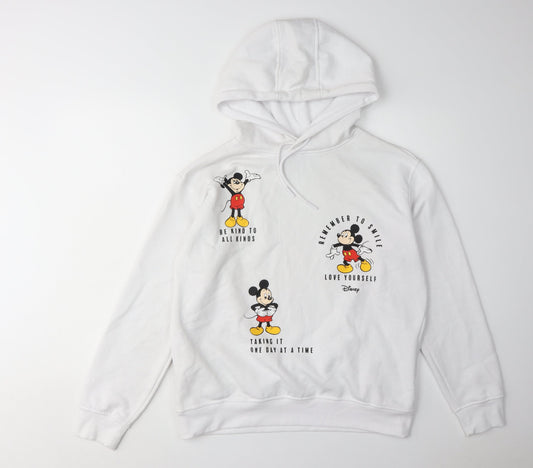 Disney Unisex Adults White Hoodie Size 10/12
