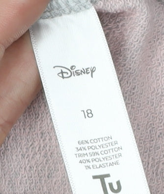 Disney Women Pink Sweatshirt, Mickey, Minnie, Size 18, Casual