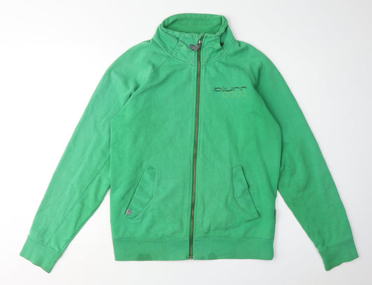 Blurr Men's Green Full Zip Sweatshirt Small