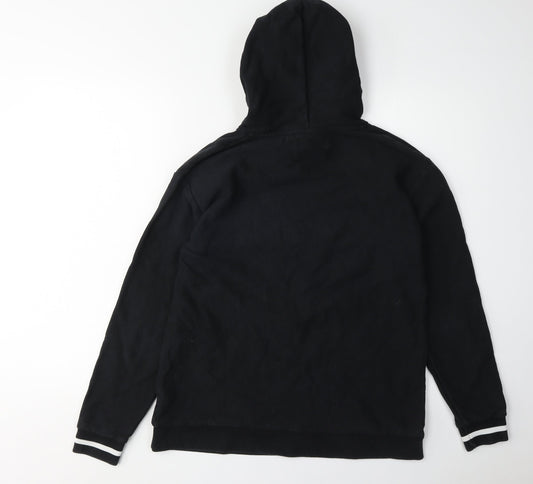 Fred Perry Women's Black Pullover Hoodie, Size 10