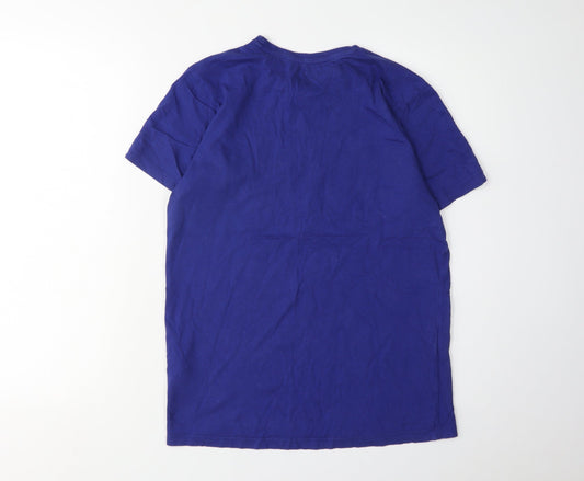 883 Police Men's Blue Cotton T-Shirt Size S Regular Fit