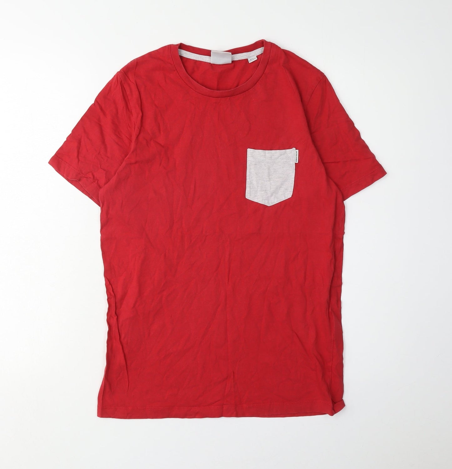 Jack & Jones Red Men's Small Crew Neck T-Shirt