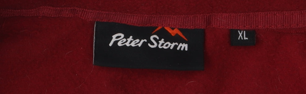 Peter Storm Men's Red Fleece Jacket XL Casual