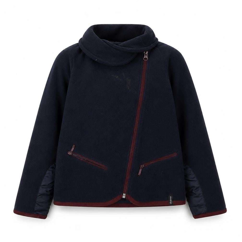 Front view of Decathlon Blue girls’ fleece jacket age 8 - warm & cosy