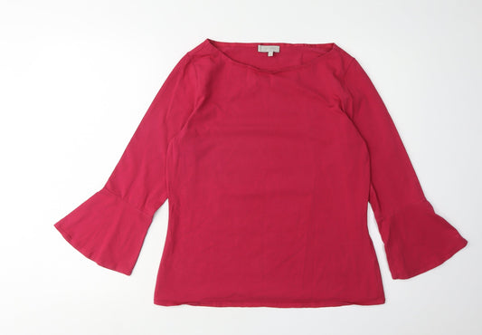 Hobbs Women's Red Flared Sleeve Top, Size M