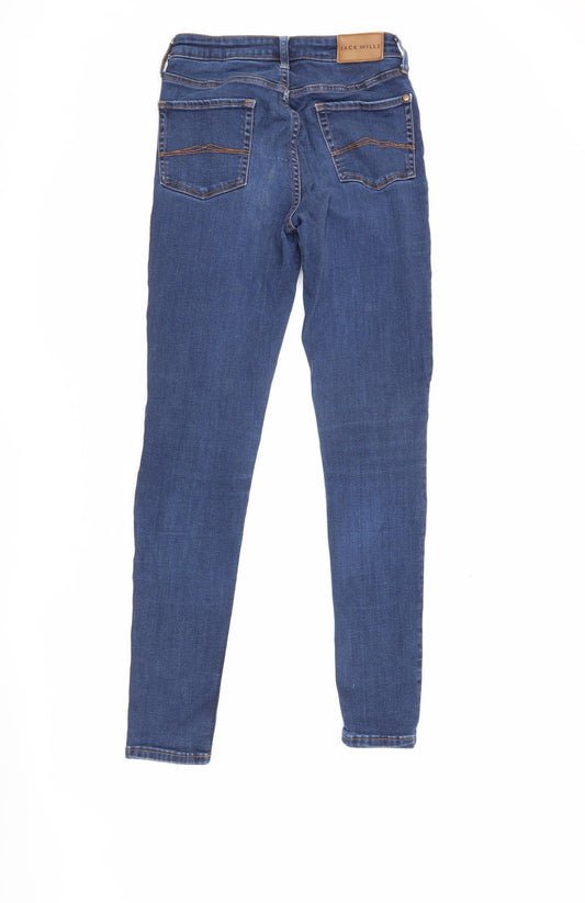Jack Wills Men's Blue Skinny Jeans, Size 27, Medium Wash