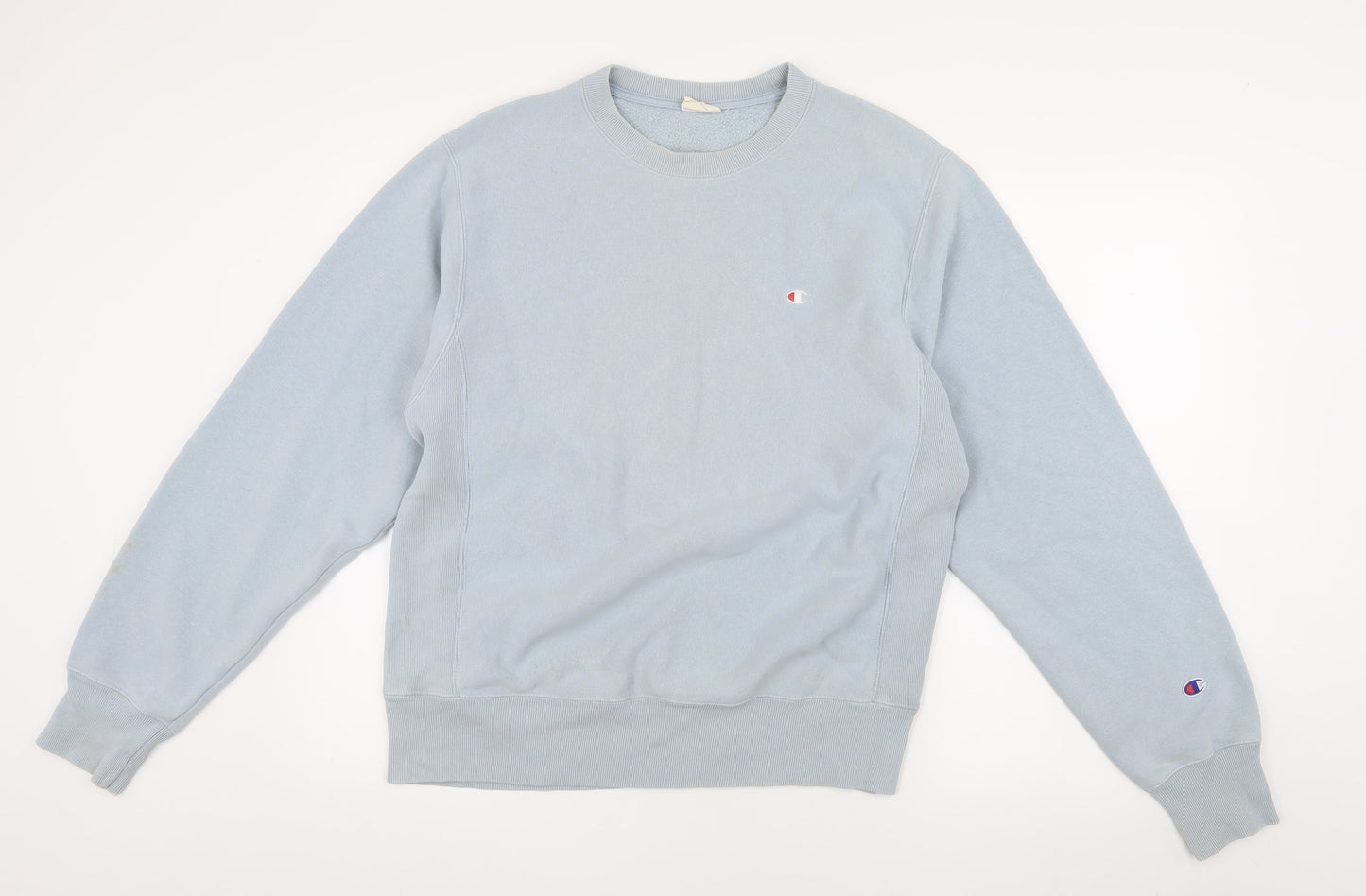 Champion Men's Blue Pullover Sweatshirt Logo Size S