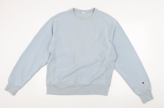 Champion Men's Blue Pullover Sweatshirt Logo Size S