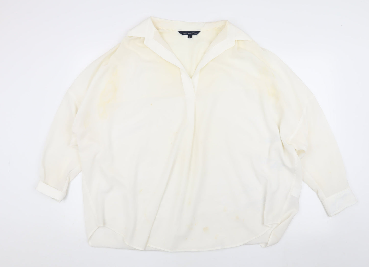 French Connection Women's Ivory Blouse, L