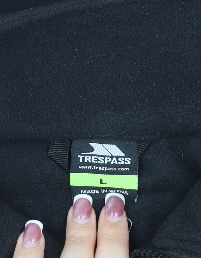 Trespass Men's Black Fleece Jacket, Size L, Winter Casual