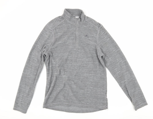 Decathlon Grey Men's 1/2 Zip Sweatshirt L - Winter Fleece
