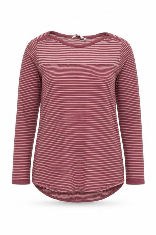 FatFace Women's Red Striped T-Shirt Size 8