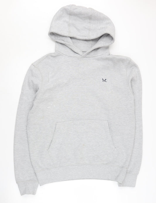 Crew Clothing Men's Grey Pullover Hoodie, Size L