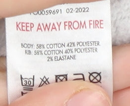 Crew Clothing Men's Grey Pullover Hoodie, Size L