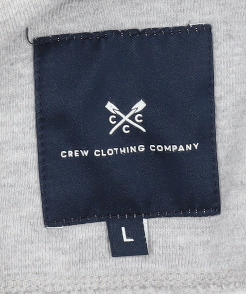 Crew Clothing Men's Grey Pullover Hoodie, Size L