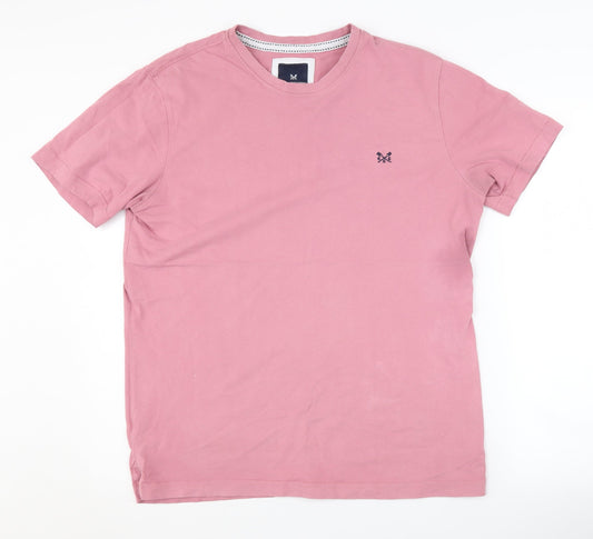 Crew Clothing Men’s Pink Cotton T-Shirt, Size L