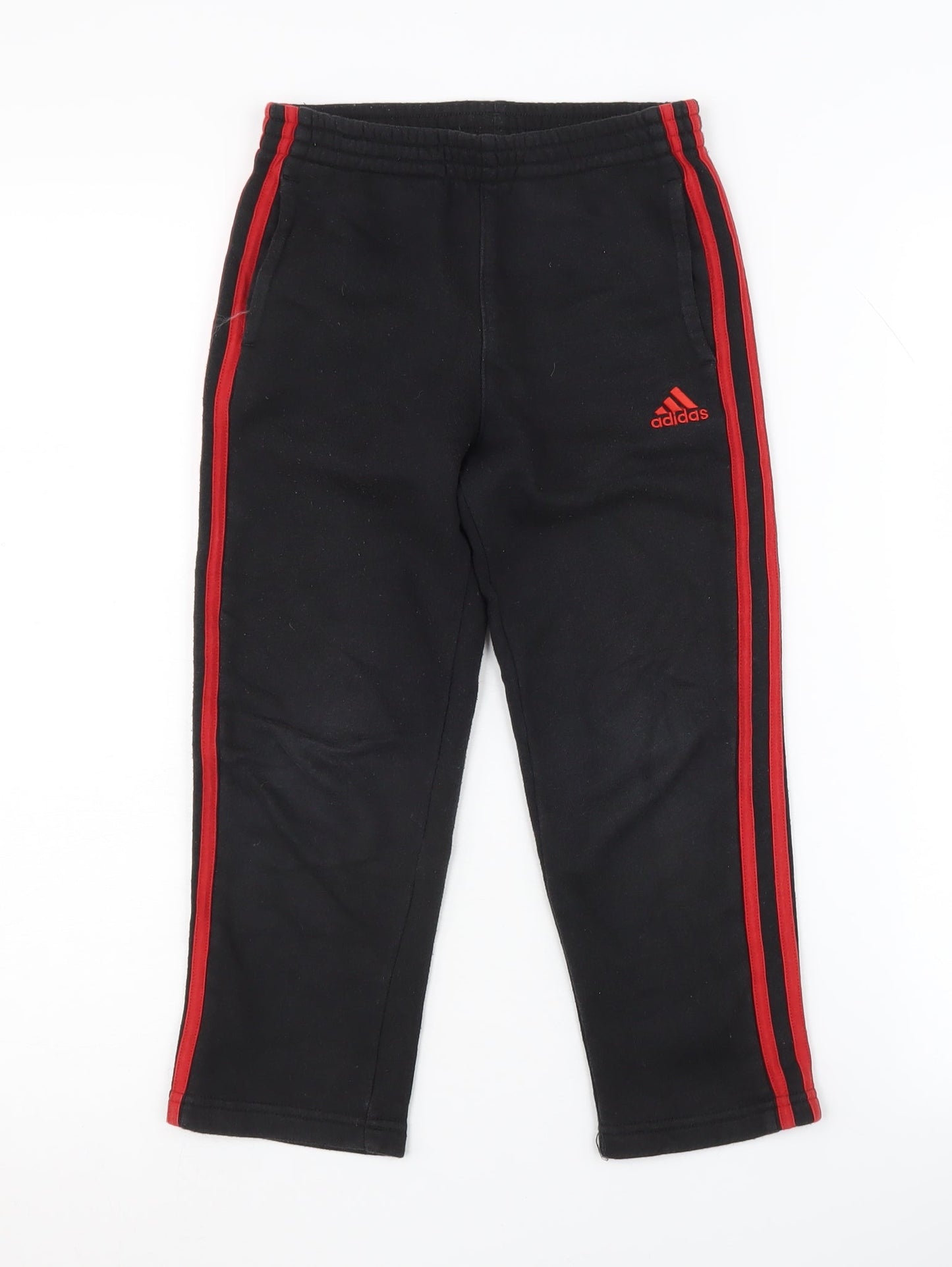 Adidas Boys Black Track Pants - Size 10, Regular Fit