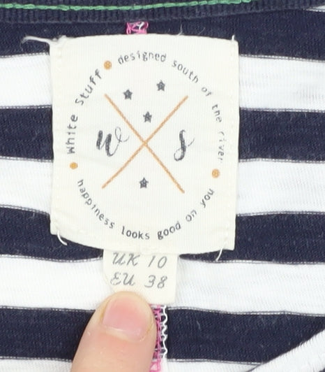 White Stuff Women's Striped T-Shirt, UK 10, Multicoloured