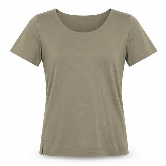 Womens UK Size 8 Alexon Green Viscose Blend T-Shirt