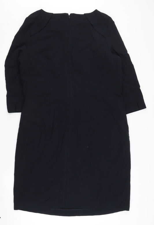 Hobbs Women's Blue Sheath Dress 18 Business Cocktail