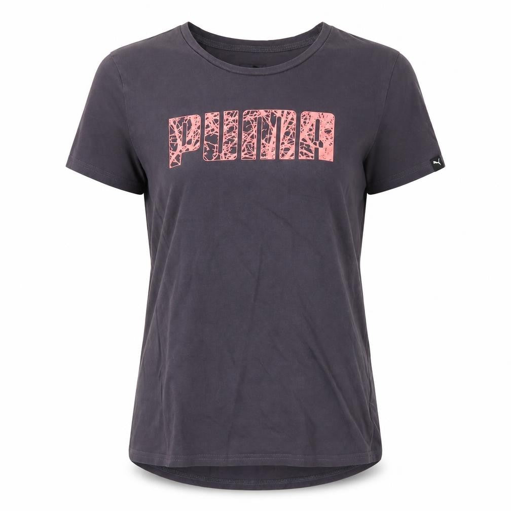 Front view of Puma Women's Black T-Shirt, size 14