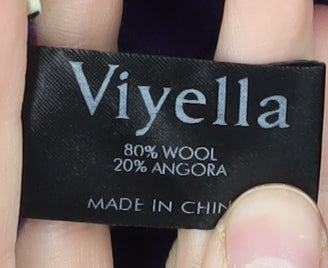 Viyella Women's Wool Angora Purple Coat Size 10