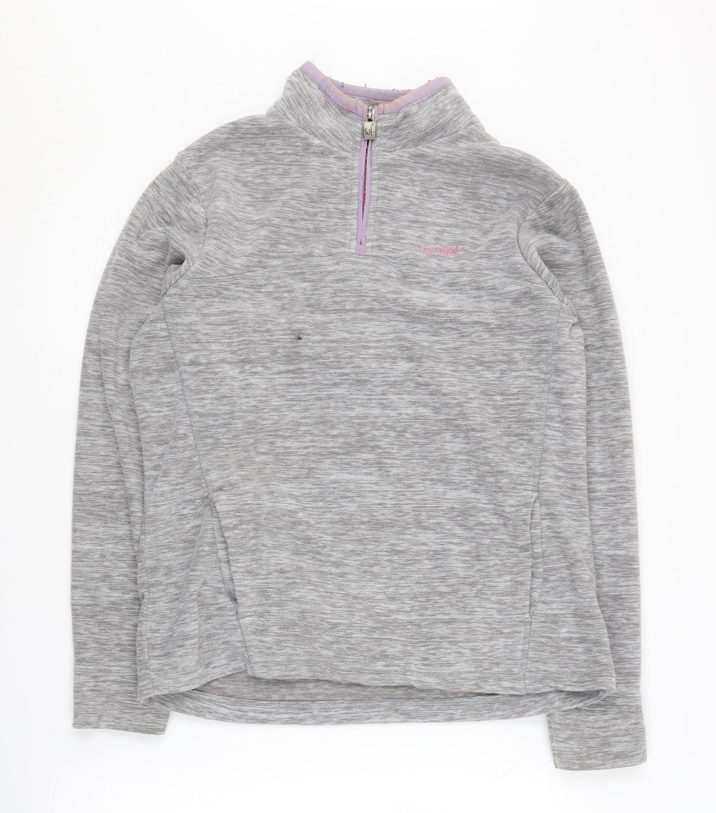 Weird Fish Women's Grey Pullover Hoodie, Size 12