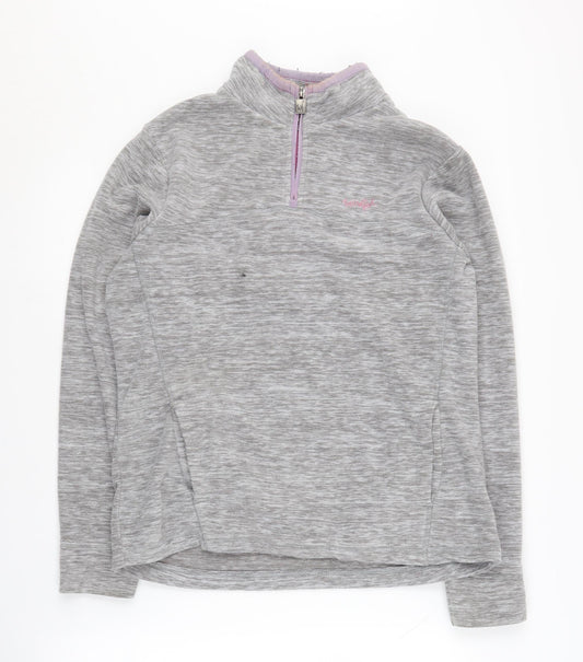 Weird Fish Women's Grey Pullover Hoodie, Size 12