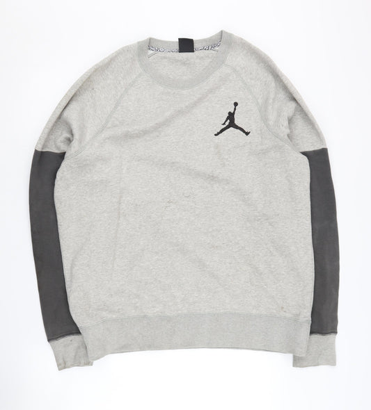Jordan Men's Grey Pullover Sweatshirt L