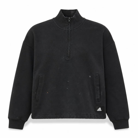 Womens UK S Regular adidas Black Full Zip Sweatshirt