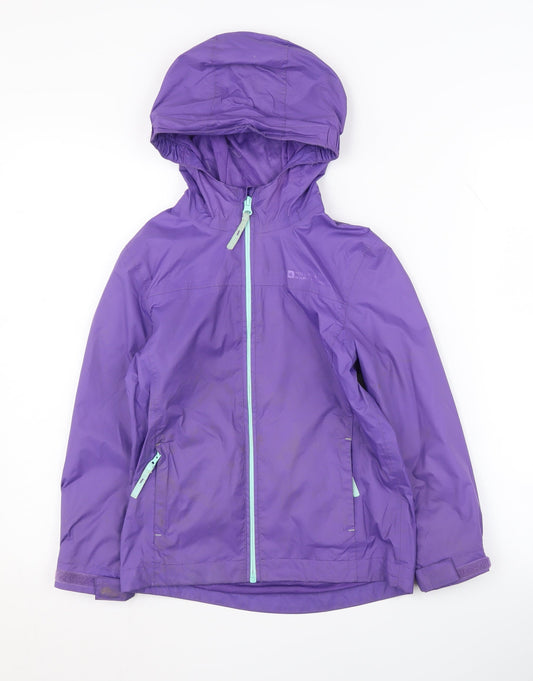 Mountain Warehouse Girls Purple Waterproof Rain Coat 7-8
