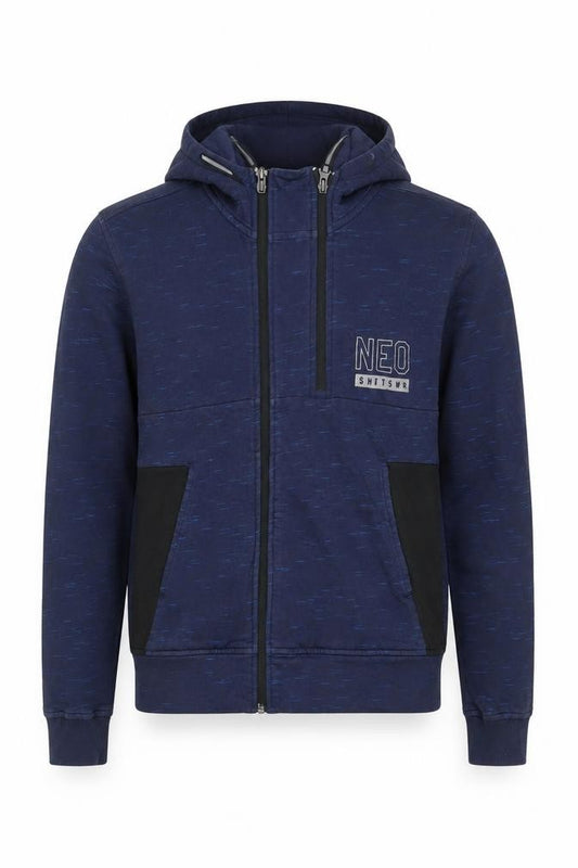 Mens UK XS Regular adidas Blue Full Zip Hoodie